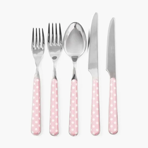 Cutlery Sets<Mrs. Alice Pink Polka Dot Cutlery (5 piece)