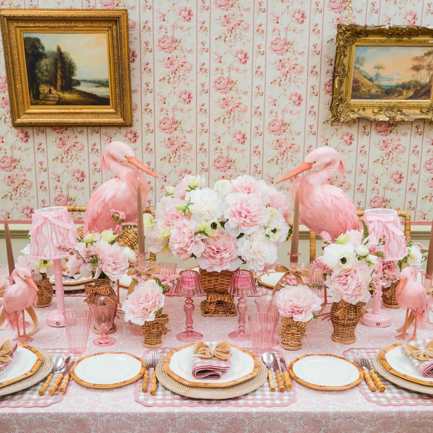 Spring Decorations<Mrs. Alice Pink Saskia Stork (Pair) - 60cm