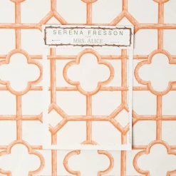 Serena Fresson Fabrics<Mrs. Alice Pink Shaded Bamboo Fabric