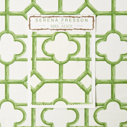 Serena Fresson Fabrics<Mrs. Alice Pink Shaded Bamboo Fabric