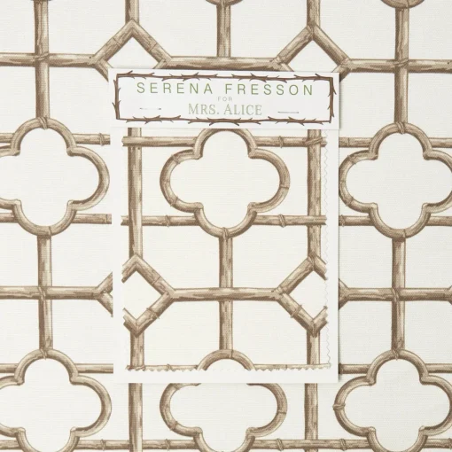 Serena Fresson Fabrics<Mrs. Alice Pink Shaded Bamboo Fabric