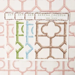 Serena Fresson Fabrics<Mrs. Alice Pink Shaded Bamboo Fabric