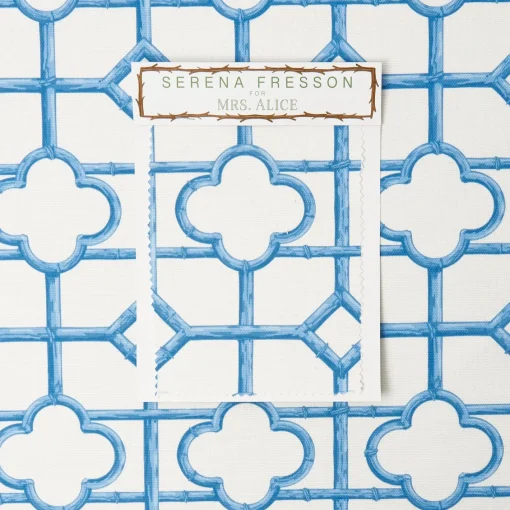 Serena Fresson Fabrics<Mrs. Alice Pink Shaded Bamboo Fabric