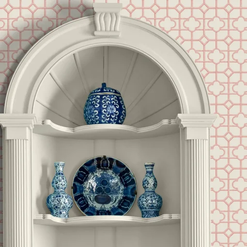 Serena Fresson Wallpapers<Mrs. Alice Pink Shaded Bamboo Wallpaper