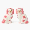 Summer Crockery<Mrs. Alice Pink Staffordshire Dog Salt & Pepper Shakers
