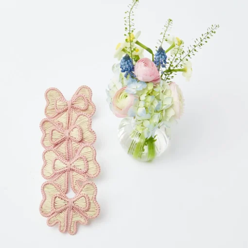 Napkin Rings & Bows<Mrs. Alice Pink Wicker Napkin Bow (Set of 4)