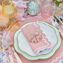 Napkin Rings & Bows<Mrs. Alice Pink Wicker Napkin Bow (Set of 4)