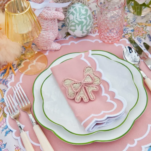Napkin Rings & Bows<Mrs. Alice Pink Wicker Napkin Bow (Set of 4)