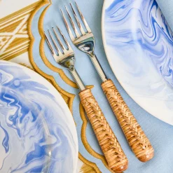 Cutlery Sets<Mrs. Alice Plaited Rattan Cutlery (5 Piece)