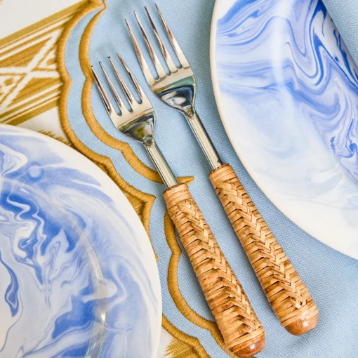 Cutlery Sets<Mrs. Alice Plaited Rattan Cutlery (5 Piece)