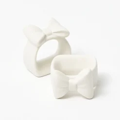 Napkin Rings & Bows<Mrs. Alice Porcelain Bow Napkin Rings (Set of 4)