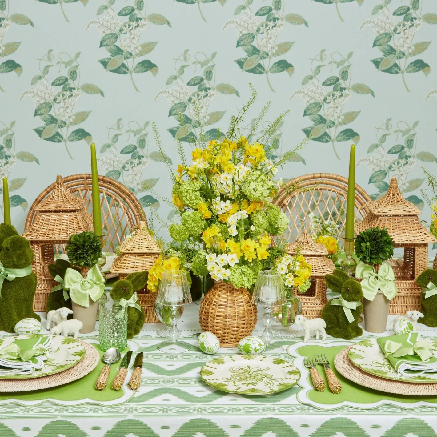 Spring Decorations<Mrs. Alice Potted Boxwood Ball with Green Bow (Pair)