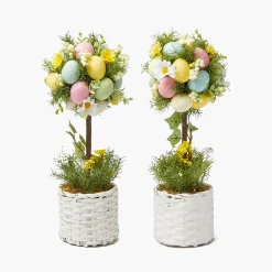Spring Decorations<Mrs. Alice Potted Easter Egg Tree (Pair)