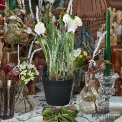 Christmas Decorations<Mrs. Alice Potted Faux Frosted Snowdrop (Pair)