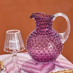 Summer Glassware | Jugs<Mrs. Alice Purple Hobnail Jug