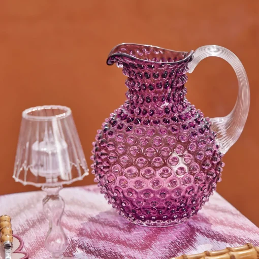Summer Glassware | Jugs<Mrs. Alice Purple Hobnail Jug