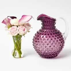 Summer Glassware | Jugs<Mrs. Alice Purple Hobnail Jug