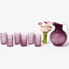 Summer Glassware | Glassware Sets<Mrs. Alice Purple Hobnail Jug & Glasses (Set of 6)