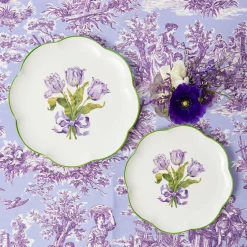 Tablecloths<Mrs. Alice Purple Ottilie Toile Tablecloth