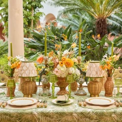 Summer Lighting | Lampshades<Mrs. Alice Putty & Green Ikat Lampshade (18cm)