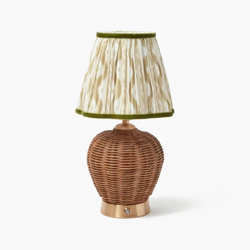 Summer Lighting | Lampshades<Mrs. Alice Putty & Green Ikat Lampshade (18cm)