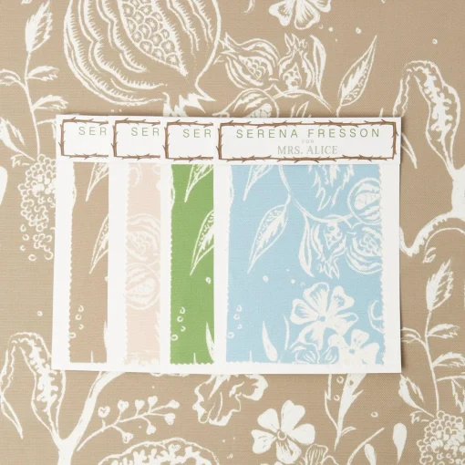 Serena Fresson Fabrics<Mrs. Alice Putty Chelsea Square Fabric