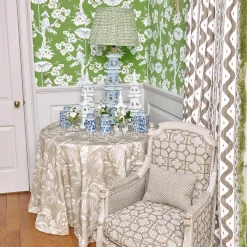 Serena Fresson Fabrics<Mrs. Alice Putty Chelsea Square Fabric