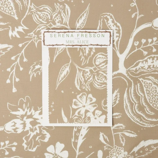 Serena Fresson Fabrics<Mrs. Alice Putty Chelsea Square Fabric