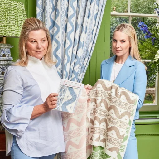 Serena Fresson Fabrics<Mrs. Alice Putty Ikat Stripe Fabric