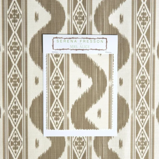 Serena Fresson Fabrics<Mrs. Alice Putty Ikat Stripe Fabric