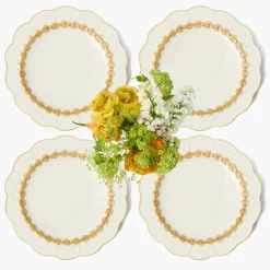 Summer Crockery | Dinner Plates<Mrs. Alice Putty Laurel Dinner Plates (Set of 4)