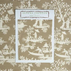 Serena Fresson Fabrics<Mrs. Alice Putty Pagoda Garden Fabric