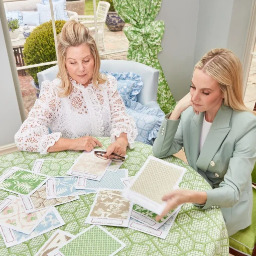 Serena Fresson Fabrics<Mrs. Alice Putty Pagoda Garden Fabric