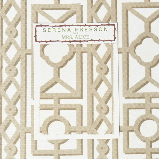 Serena Fresson Fabrics<Mrs. Alice Putty Pavilion Fabric