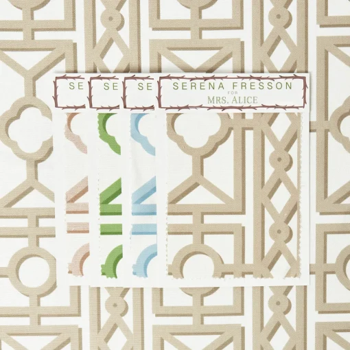 Serena Fresson Fabrics<Mrs. Alice Putty Pavilion Fabric