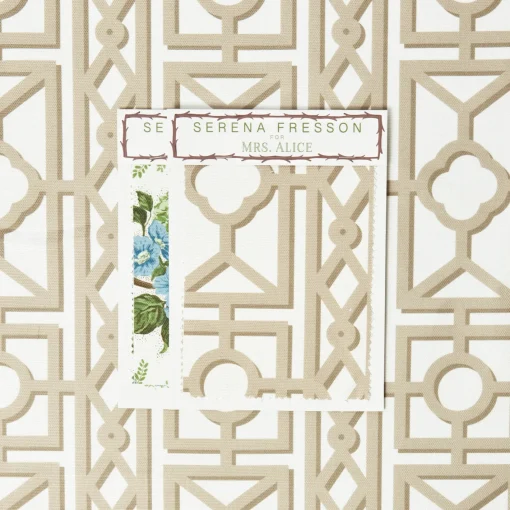 Serena Fresson Fabrics<Mrs. Alice Putty Pavilion Fabric