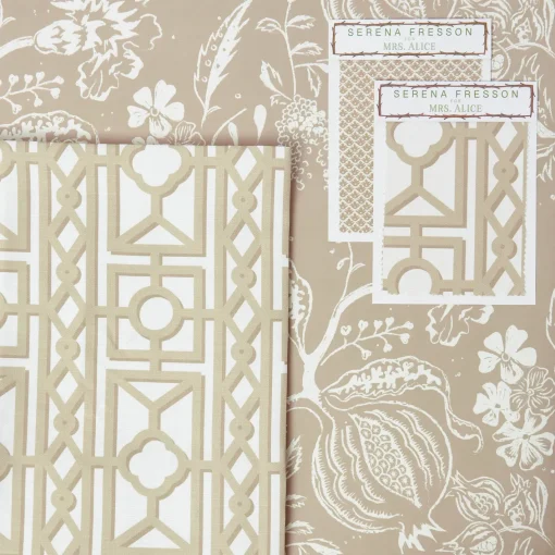 Serena Fresson Fabrics<Mrs. Alice Putty Pavilion Fabric