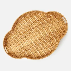Trays | Trays<Mrs. Alice Quatrefoil Rattan Tray