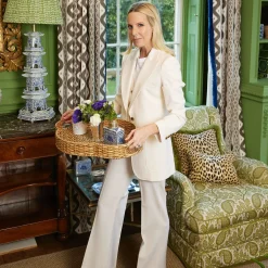 Trays | Trays<Mrs. Alice Quatrefoil Rattan Tray