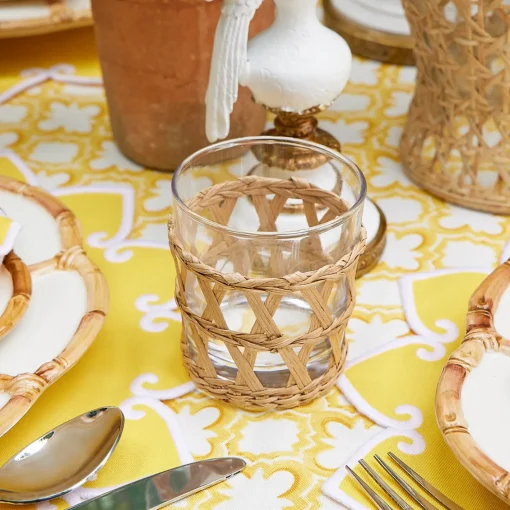Summer Glassware | Glasses<Mrs. Alice Raffia Water Glasses (Set of 4)
