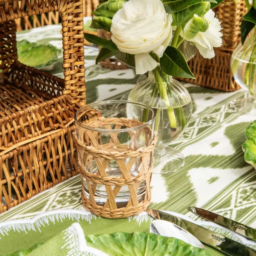 Summer Glassware | Glasses<Mrs. Alice Raffia Water Glasses (Set of 4)