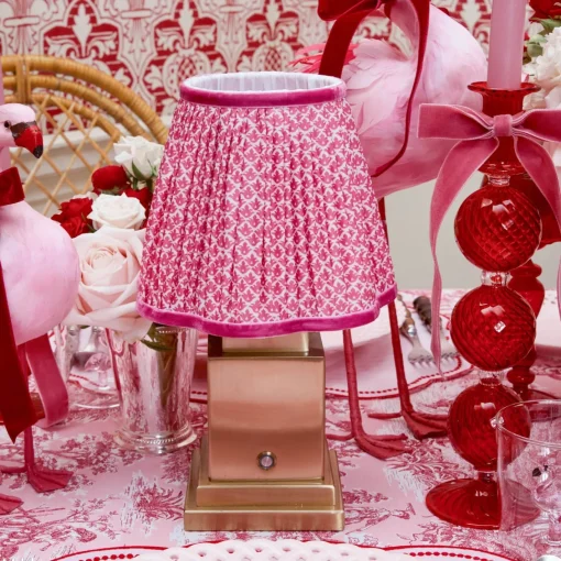 Summer Lighting | Lampshades<Mrs. Alice Raspberry Lotus Lampshade (18cm)
