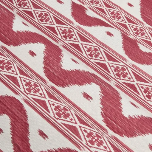 Serena Fresson Fabrics<Mrs. Alice Raspberry Pink Ikat Stripe Fabric
