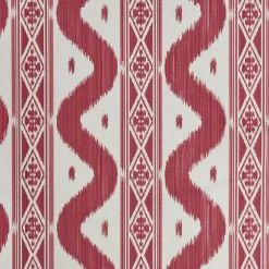 Serena Fresson Fabrics<Mrs. Alice Raspberry Pink Ikat Stripe Fabric