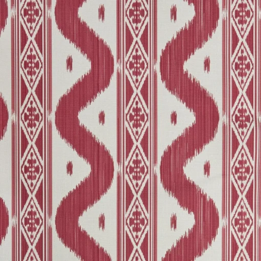 Serena Fresson Fabrics<Mrs. Alice Raspberry Pink Ikat Stripe Fabric