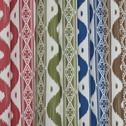 Serena Fresson Fabrics<Mrs. Alice Raspberry Pink Ikat Stripe Fabric