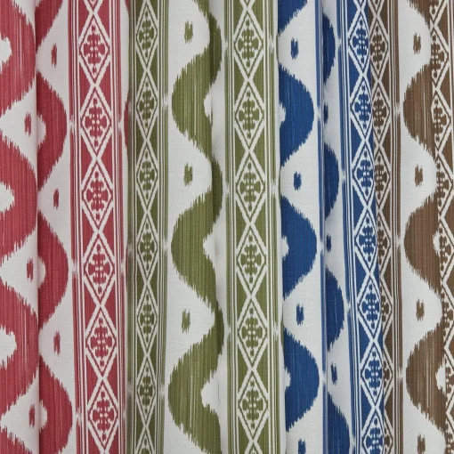 Serena Fresson Fabrics<Mrs. Alice Raspberry Pink Ikat Stripe Fabric