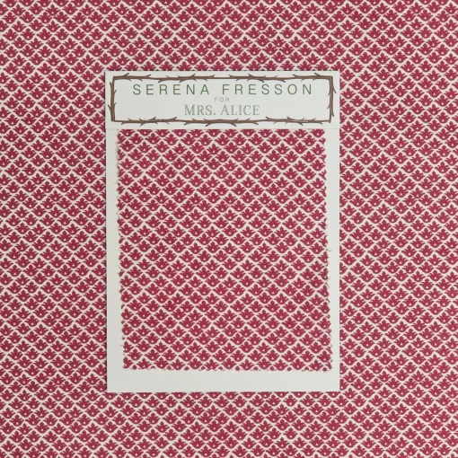 Serena Fresson Fabrics<Mrs. Alice Raspberry Pink Lotus Flower Fabric