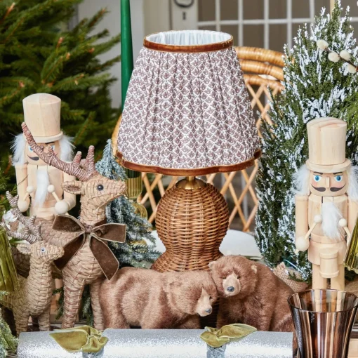 Rechargeable Table Lamps<Mrs. Alice Rattan Bardot Rechargeable Lamp with Chocolate Lotus Shade (18cm)