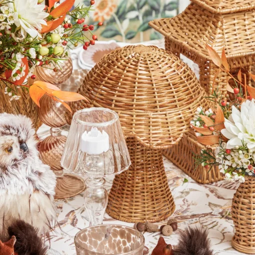Year-round Decorations | Autumn Decorations<Mrs. Alice Rattan Mushroom Family